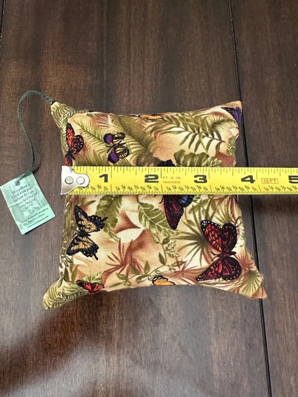Butterfly Print Balsam Fir Scented Sachet Pillow By Maine Balsam Fir Products